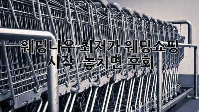 웨딩나우💍 최저가 웨딩쇼핑 시작! ✨ 놓치면 후회?!