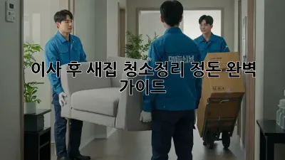 이사 후, 새집 청소&정리 정돈 완벽 가이드!